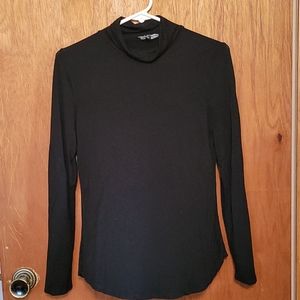 Plain black turtleneck